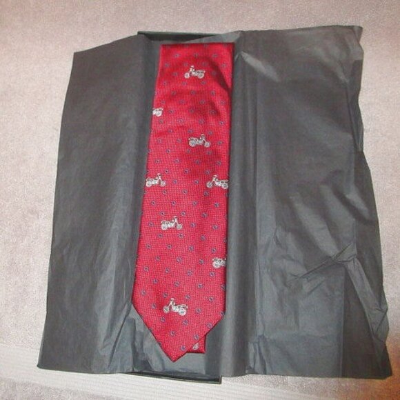 Vtg BMW Motorcycle Silk Tie Necktie Made in Italy NEW Limited Edition Corpcore - Picture 2 of 9